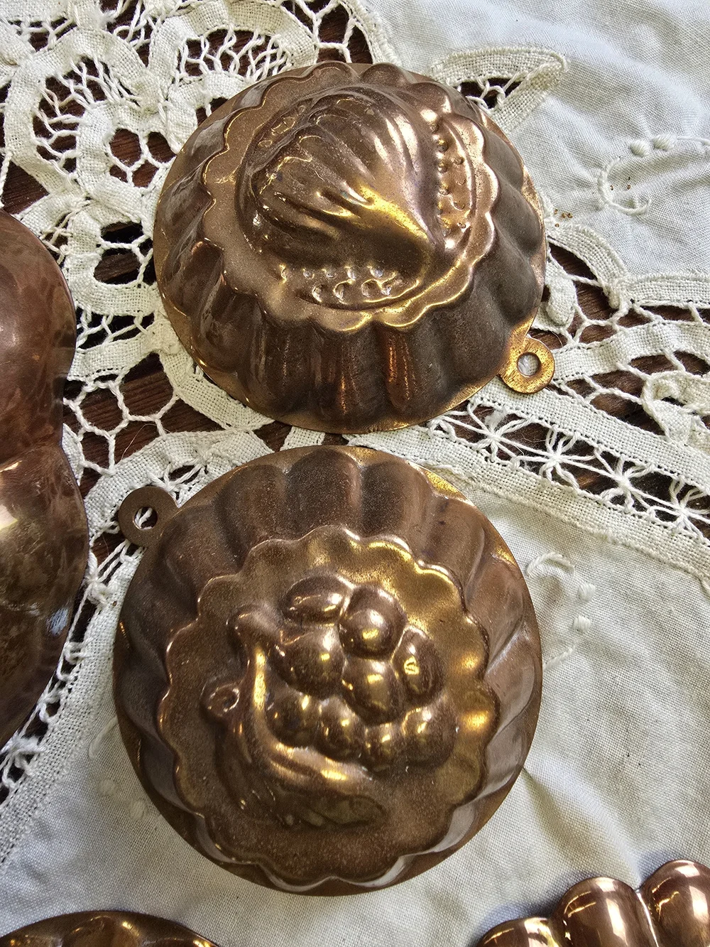 Copper Decorative Mold Set - Shiny Copper Home Accent - Picture 3 of 5